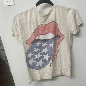 The Rolling Stones Cream Tee with Gray Logo